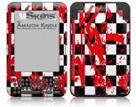 Checkerboard Splatter - Decal Style Skin fits Amazon Kindle 3 Keyboard (with 6 inch display)