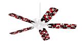 Checker Graffiti - Ceiling Fan Skin Kit fits most 42 inch fans (FAN and BLADES SOLD SEPARATELY)