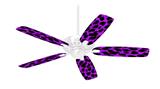 Purple Leopard - Ceiling Fan Skin Kit fits most 42 inch fans (FAN and BLADES SOLD SEPARATELY)