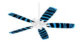 Zebra Blue - Ceiling Fan Skin Kit fits most 42 inch fans (FAN and BLADES SOLD SEPARATELY)