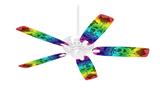 Cute Rainbow Monsters - Ceiling Fan Skin Kit fits most 42 inch fans (FAN and BLADES SOLD SEPARATELY)