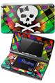 Rainbow Plaid Skull - Decal Style Skin fits Nintendo 3DS (3DS SOLD SEPARATELY)