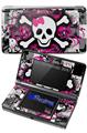 Splatter Girly Skull - Decal Style Skin fits Nintendo 3DS (3DS SOLD SEPARATELY)