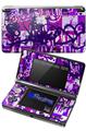 Purple Checker Graffiti - Decal Style Skin fits Nintendo 3DS (3DS SOLD SEPARATELY)