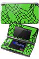 Ripped Fishnets Green - Decal Style Skin fits Nintendo 3DS (3DS SOLD SEPARATELY)