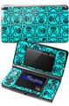 Skull Patch Pattern Blue - Decal Style Skin fits Nintendo 3DS (3DS SOLD SEPARATELY)