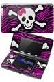 Pink Zebra Skull - Decal Style Skin fits Nintendo 3DS (3DS SOLD SEPARATELY)