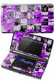 Purple Checker Skull Splatter - Decal Style Skin fits Nintendo 3DS (3DS SOLD SEPARATELY)