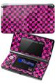 Pink Checkerboard Sketches - Decal Style Skin fits Nintendo 3DS (3DS SOLD SEPARATELY)