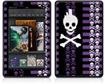 Amazon Kindle Fire (Original) Decal Style Skin - Skulls and Stripes 6