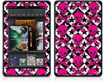 Amazon Kindle Fire (Original) Decal Style Skin - Pink Skulls and Stars