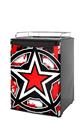 Kegerator Skin - Star Checker Splatter (fits medium sized dorm fridge and kegerators)