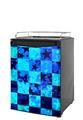 Kegerator Skin - Blue Star Checkers (fits medium sized dorm fridge and kegerators)
