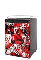 Kegerator Skin - Red Graffiti (fits medium sized dorm fridge and kegerators)