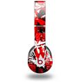 WraptorSkinz Skin Decal Wrap compatible with Beats Solo HD (Original) Red Graffiti (HEADPHONES NOT INCLUDED)