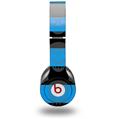 WraptorSkinz Skin Decal Wrap compatible with Beats Solo HD (Original) Skull Stripes Blue (HEADPHONES NOT INCLUDED)