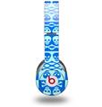 WraptorSkinz Skin Decal Wrap compatible with Beats Solo HD (Original) Skull And Crossbones Pattern Blue (HEADPHONES NOT INCLUDED)