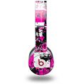 WraptorSkinz Skin Decal Wrap compatible with Beats Solo HD (Original) Pink Graffiti (HEADPHONES NOT INCLUDED)