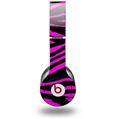 WraptorSkinz Skin Decal Wrap compatible with Beats Solo HD (Original) Pink Zebra (HEADPHONES NOT INCLUDED)