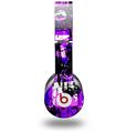 WraptorSkinz Skin Decal Wrap compatible with Beats Solo HD (Original) Purple Graffiti (HEADPHONES NOT INCLUDED)