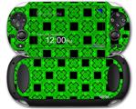 Criss Cross Green - Decal Style Skin fits Sony PS Vita