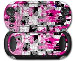 Checker Skull Splatter - Decal Style Skin fits Sony PS Vita