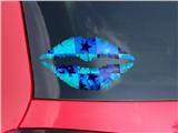Lips Decal 9x5.5 Blue Star Checkers