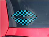 Lips Decal 9x5.5 Checkers Blue
