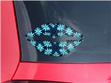 Lips Decal 9x5.5 Abstract Floral Blue
