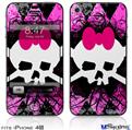 iPhone 4S Decal Style Vinyl Skin - Pink Diamond Skull