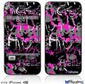 iPhone 4S Decal Style Vinyl Skin - SceneKid Pink