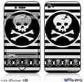 iPhone 4S Decal Style Vinyl Skin - Skull Patch