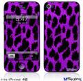 iPhone 4S Decal Style Vinyl Skin - Purple Leopard