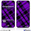 iPhone 4S Decal Style Vinyl Skin - Purple Plaid
