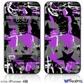 iPhone 4S Decal Style Vinyl Skin - SceneKid Purple