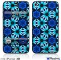 iPhone 4S Decal Style Vinyl Skin - Daisies Blue