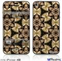 iPhone 4S Decal Style Vinyl Skin - Leave Pattern 1 Brown