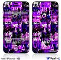 iPhone 4S Decal Style Vinyl Skin - Purple Graffiti