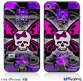 iPhone 4S Decal Style Vinyl Skin - Butterfly Skull