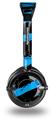 Zebra Blue Decal Style Skin fits Skullcandy Lowrider Headphones (HEADPHONES  SOLD SEPARATELY)