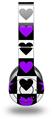 WraptorSkinz Skin Decal Wrap compatible with Beats Wireless (Original) Headphones Purple Hearts And Stars Skin Only (HEADPHONES NOT INCLUDED)
