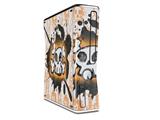 Cartoon Skull Orange Decal Style Skin for XBOX 360 Slim Vertical