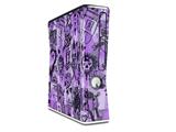 Scene Kid Sketches Purple Decal Style Skin for XBOX 360 Slim Vertical