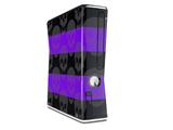 Skull Stripes Purple Decal Style Skin for XBOX 360 Slim Vertical