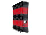 Skull Stripes Red Decal Style Skin for XBOX 360 Slim Vertical