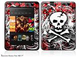 Skull Splatter Decal Style Skin fits 2012 Amazon Kindle Fire HD 7 inch