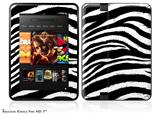 Zebra Decal Style Skin fits 2012 Amazon Kindle Fire HD 7 inch