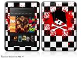 Emo Skull 5 Decal Style Skin fits 2012 Amazon Kindle Fire HD 7 inch