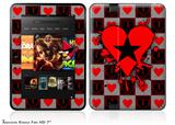 Emo Star Heart Decal Style Skin fits 2012 Amazon Kindle Fire HD 7 inch