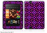 Pink Floral Decal Style Skin fits 2012 Amazon Kindle Fire HD 7 inch